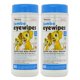 thumbnail image 1 of Toallitas Petkin Jumbo para ojos de mascotas, 80 toallitas extra húmedas, paquete de 2, 1 of 7
