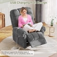 thumbnail image 5 of Recliner Chair,Corduroy Electric Ergonomic Adjustable Power Recliner with USB Ports Single Sofa,Grey, 5 of 11