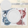 thumbnail image 3 of Ambesonne Kabuki Place Mats Set of 4, Colored Japan s, Standard Size, Blue Red White, 3 of 6