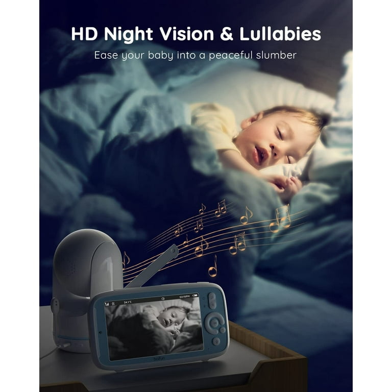 BOIFUN Baby Monitor with Camera and Audio, No WiFi, VOX Mode, Night Vision,  3.2'' HD Screen, Two-Way Audio, Baby Camera
