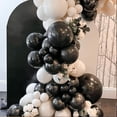 thumbnail image 4 of Globos YMSZ de látex blanco y negro, 67 unidades, 30 cm, para fiestas, 4 of 7