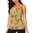 thumbnail image 1 of Fotbe Fruits And Vegetables Blusas Sin Mangas para Mujer – Estilo Casual, Corte Suelto, Slim-Fit, Cuello Redondo Deportivo, Tops de Verano para Gimnasio y Yoga-Large, 1 of 7
