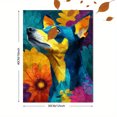 thumbnail image 3 of Colorful Floral Chihuahua Canvas Wall Art, Vibrant Dog Portrait Print, Pet Lover Decor, 3 of 8