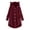 Wine, variant on Lindreshi Winter Coats for Women Plus Size Fashion Women's Button V-Neck Pullover Tops Long Sleeve Hooded Blouse Ciat