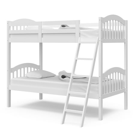 ( incomplete box 1 of 2 only) Storkcraft Caribou Twin Over Twin Hardwood Bunk Bed White  Box 1 of 2  Headboard  Footboard  Hardware