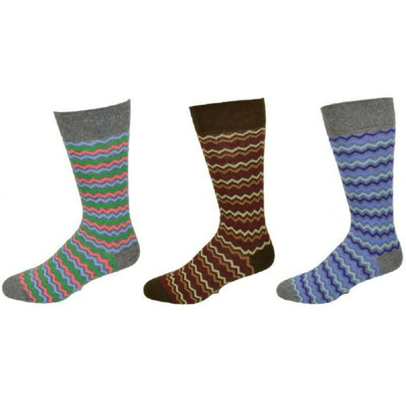Sierra Socks Men's Dress Socks, Combed Cotton Crew Socks, Casual and Formal Wear Socks, 3 Pair Pack