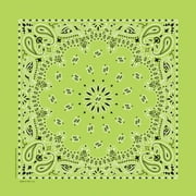 Essential Apparel Paisley Bandanas, Lime, One-Size