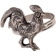 thumbnail image 2 of Fennco Styles Classic Brass Design Napkin Ring - Set of 4 (Rooster), 2 of 4