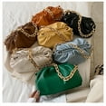 thumbnail image 2 of Gold Chain Shoulder Bags for Women 2020 Solid Color Luxury Cloud Bag Female Crossbody Messenger Handbags Lady Party Clutch (Brown), 2 of 6