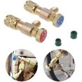 thumbnail image 1 of Refrigerant Valve, Liquid Safety Valve for R410a R22 Air Conditioning Refrigerant ,1/4 "Safety Adapter Refrigerant Charging Valve2pcs, 1 of 5