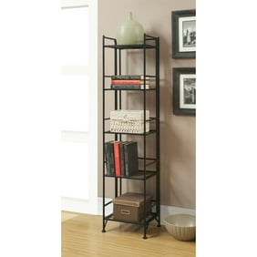 Black Metal Outdoor Patio Plant Stand 5 Tier Shelf Unit 5 Tier