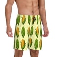 thumbnail image 6 of Mens Pajama Shorts, corn cute yellow print Sleep Shorts Men Pajama Bottoms Lounge PJ Shorts with Pockets, 6 of 6