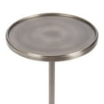 thumbnail image 6 of Kate and Laurel Engles Traditional Adjustable-Height Pedestal Drink Table, 10 x 10 x 30, Polished Nickel, Vintage Round Living Room Pedestal Table for Indoor Plant Stand with Protective Tabletop Lip, 6 of 8