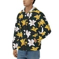 thumbnail image 3 of Naloa Lilies Flowers Men’s Hoodies, Zip up Hoodie, Sweatshirts,Hoodies for Men Sizes S-3XL-XX-Large, 3 of 5