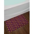 thumbnail image 2 of Autumn Bath Mat, Pumpkin Acorn Mushroom Seasonal Vegetable Veggies Tree Leafs Composition, Plush Bathroom Decor Mat with Non Slip Backing, 29.5" X 17.5", Dark Maroon Marigold, by Ambesonne, 2 of 2