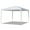 white, variant on 10' x 10' Outdoor Canopy Tent White Wedding Pop Up Gazebo Canopy Party Tent Spiral Tubes Practical Waterproof Tent without Side Walls & Brighter Windows