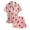 Pink, variant on Hiijoy Big Girls Pajamas Strawberry Prints Short Sleeve Top and Shorts Sleepwear Clothes Set, Sizes 2-13