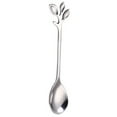 thumbnail image 1 of Stainless Steel Gold Creative Dinnerware Set - Leaf Shape Handlle Coffee Spoon Dessert Scoop Fork Tablewear Kitchen Accessories Fruit,Dessert,Stirring, 1 of 8