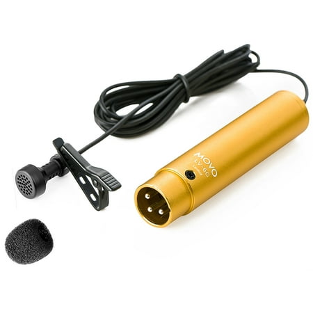 - Movo LV-6 Pro Grade Cardioid XLR Lavalier Condenser Microphone, with 8.3mm Mic Capsule, Lapel Clip and Windscreen (48V Phantom Powered)