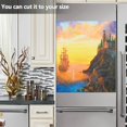thumbnail image 5 of GZHJMY Sunset Boat Dishwasher Magnet Cover, Kitchen Dish Washer Door Panel Magnetic Sticker Home Appliancesative Stickers for Home Kitchen Farmhouse, 20 W x 26 H Inch Home Decor, 5 of 6