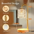 thumbnail image 6 of Briever Dimmable Candle Warmer Lamp with Timer, Height Adjustable Electric Candle Wax Warmer for Jar Candles, Top-Down Light Heat Melting Wax with 2 Bulbs, Walnut Solid Wood Base for Home Decor Gifts, 6 of 10