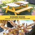 thumbnail image 6 of Sunflower Truck Table Cloths for 4 Foot Rectangle Tables, Yellow Flowers Summer Botanical Watercolor Patio Waterproof Elastic Fitted Tablecloths, Washable Rectangular Table Cover for Camping, 6 of 8