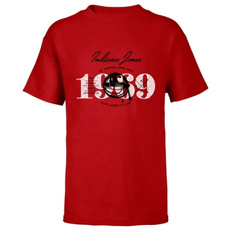 Lucasfilm Indiana Jones and the Dial of Destiny 1969 Begins – Short Sleeve T-Shirt for Kids – Customized-Red
