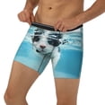 thumbnail image 3 of Rateoe Swimming Cat Goggles Print Men’s Underwear Boxer Briefs Soft Comfortable Underwear Boxer Briefs, Long Leg Briefs,Anti-chafing Boxer Briefs, 3 of 7