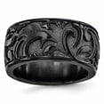 thumbnail image 1 of Edward Mirell Noir Ti Bande Coulée 11mm Taille 13, 1 of 4