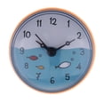 thumbnail image 2 of GUOOL 1Set Bathroom Clock Waterproof Suction Cup Kitchen Mini Bath Wall Clock Orange5 Orange5 Green5, 2 of 9