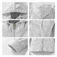 thumbnail image 5 of LFEOOST Spring Fall Spikes Hoodie Sweatshirt Jacket Outfit Zipper Outerwear Clothes for 1-6 Years Baby Toddler Little Boys Girls Gray 2Y, 5 of 5