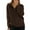 Coffee, variant on Women's Zip up Cardigan Sweaters Casual Wool Long Sleeve Knitted Drop Shoulder Outerwear Fall Trendy Lightweight Comfort Ribbing Short Coat Winter Clothes Grey L