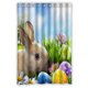 thumbnail image 1 of ABPHQTO Art Little Easter Bunny And Easter Eggs Green Grass Cortina de ducha de poliéster impermeable y ganchos 120x180 cm, 1 of 1