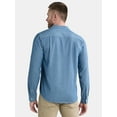 thumbnail image 3 of George Men's and Big Men’s Button Down Poplin Shirt with Long Sleeves, Sizes S-3XL, 3 of 5