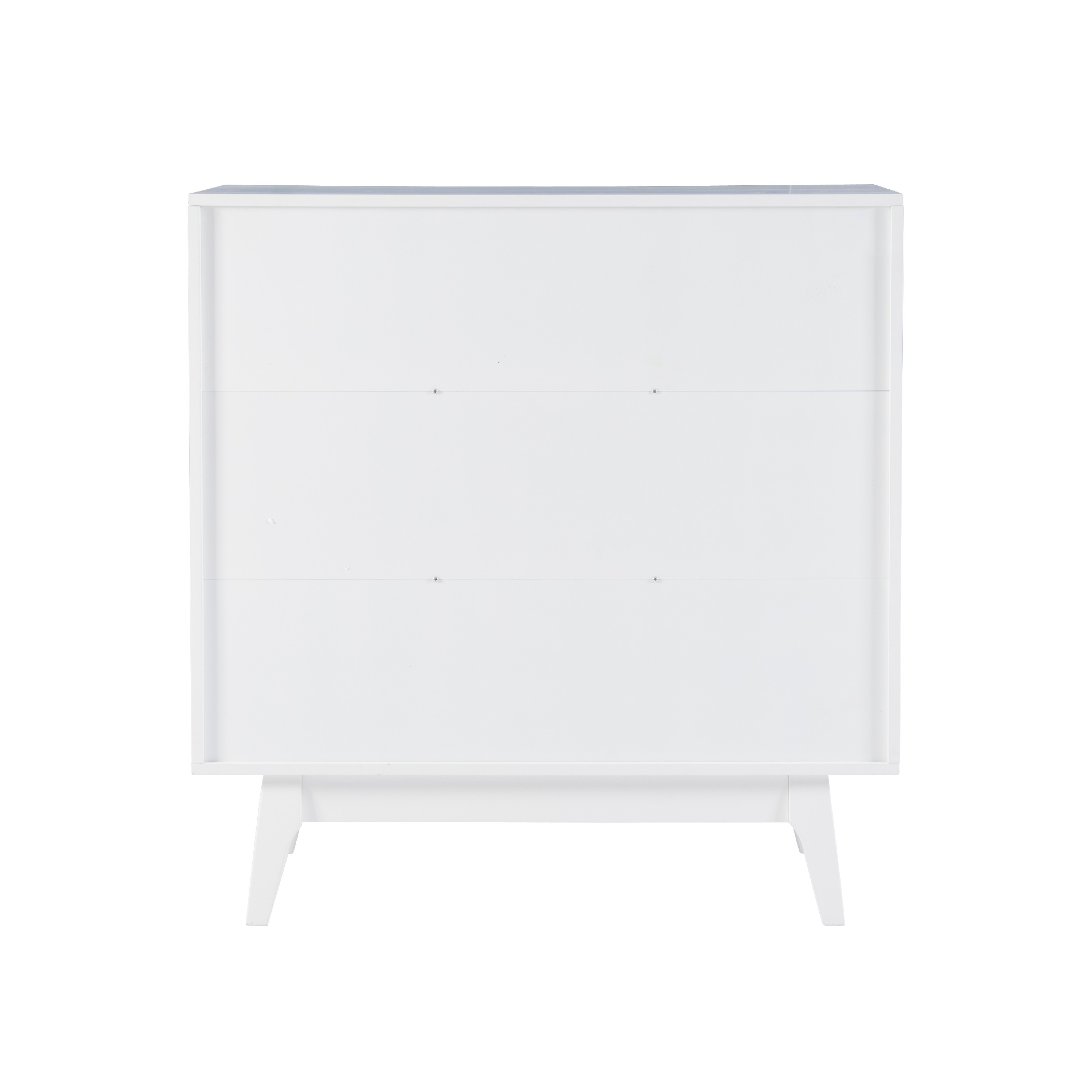 Powell Nixon 3-Shelf Bookcase with 2 Sliding Door Panels, Pure White