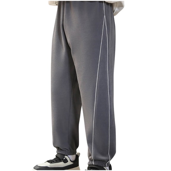 Avtoify Boys Pants Causal, Boys Sweatpants Dressy, Winter Children's Sports Sweatpants Boys' Long Pants with Fleece Big Children's Warm Pants Boys' Handsome Casual Pants