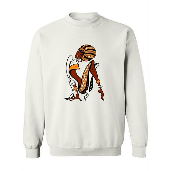 African Woman Ethnic Design Sweatshirt Women -Image by Shutterstock, Female 5X-Large