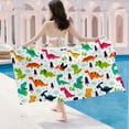thumbnail image 4 of Beach Towel,Microfiber Beach Towel,Dinosaur Color Printed Quick Drying Beach Towel Bath Towel Wrap Towel Bath Towel Sand Proof,Absorbent Beach Blanket for Swimming,Sports,Gym 63x31.5 inch, 4 of 6