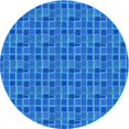 thumbnail image 1 of Ahgly Company Indoor Round Patterned Blue Orchid Blue Area Rugs, 5' Round, 1 of 1