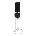 thumbnail image 3 of Electric Handheld Milk Frother, Stainless Steel Handheld Mini Drink Mixer Hygienic Comfortable Grip Matte  For Kitchens Black And Bracket, 3 of 8