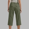 thumbnail image 6 of Noric Women's Cargo Capri Pants Elastic Waist Casual Workwear Pants with Pocket Summer Cropped Trousers, 6 of 8