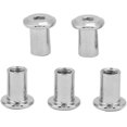 thumbnail image 4 of Flat Hex Nuts, M6 M8 Flat Nuts Nickel Plated Iron Round Head Hex Nuts Hex Socket Hex Nuts(m6*15 50pcs), 4 of 5