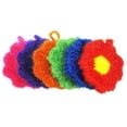thumbnail image 2 of Flower Dish Scrubby 3 Pack Scrubber Reusable Cloth Sunflower Dish Washing Sponge (Green), 2 of 5
