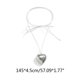 thumbnail image 3 of Big Heart Pendant Choker Necklace for Women Elegant Weave Knotted Bowknot Adjustable Chain Necklace New Year Jewelry, 3 of 4