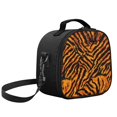 thumbnail image 2 of Uourmeti Tiger Stripe Removable Shoulder Strap Kids Lunch Bag, Polyester Lightweight Stylish Insulated Lunch Bag for Picnic School, 2 of 6
