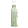 thumbnail image 6 of YTCAMLO Satin Women's Silp Maxi Dress Formal Stretchy Adjustable Strap Backless Slit Bodycon Dress Elegant Guest Wedding Dress, 6 of 6