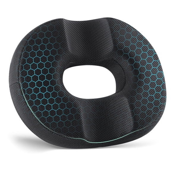 LAFAYTTE Donut Pillow, Memory Foam Seat Chair Cushion, Tailbone Pain and Hemorrhoids Relief, for Men and Women, Black