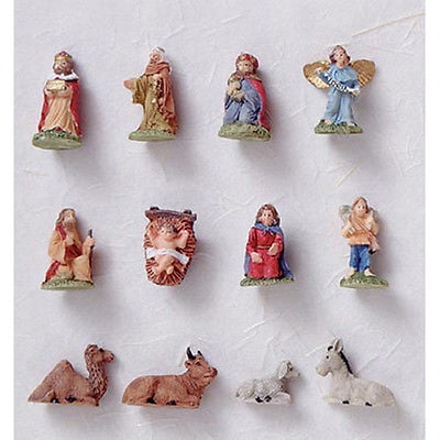 - Darice Christmas Decor - Miniature Nativity Ornaments 12pc Set