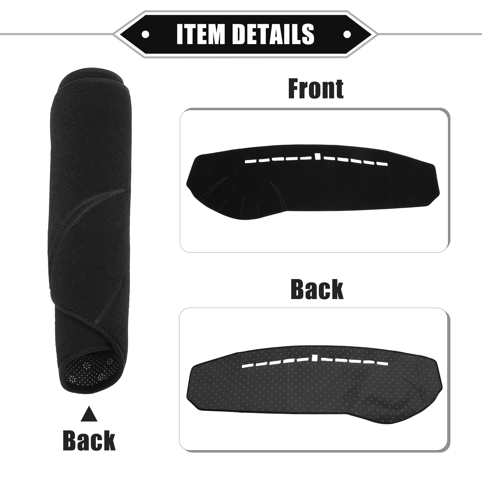 Dashboard Cover for Hyundai Sonata 2006-2008 Non-slip Polyester Black Dash Cover Mat Dash Board Cover
