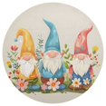 thumbnail image 3 of Ryvnso Cute Gnomes with Plants Round Plate Mats Dining Table Placemat Set of 4 for Holiday Decoration, 3 of 7